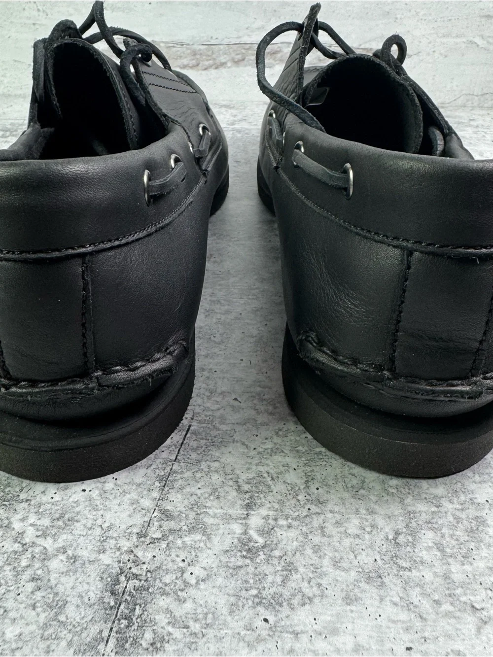 Timberland Custom Classic 2-Eye Leather Boat Shoes Black Men's Size 12 NIB KHH